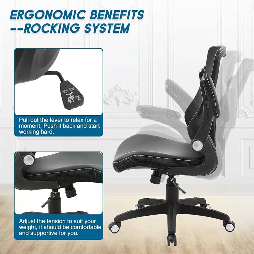 nakamura1234　DESKWORK CHAIR Amazon.com: EMIAH Armless Office Desk Chair No Wheels PU